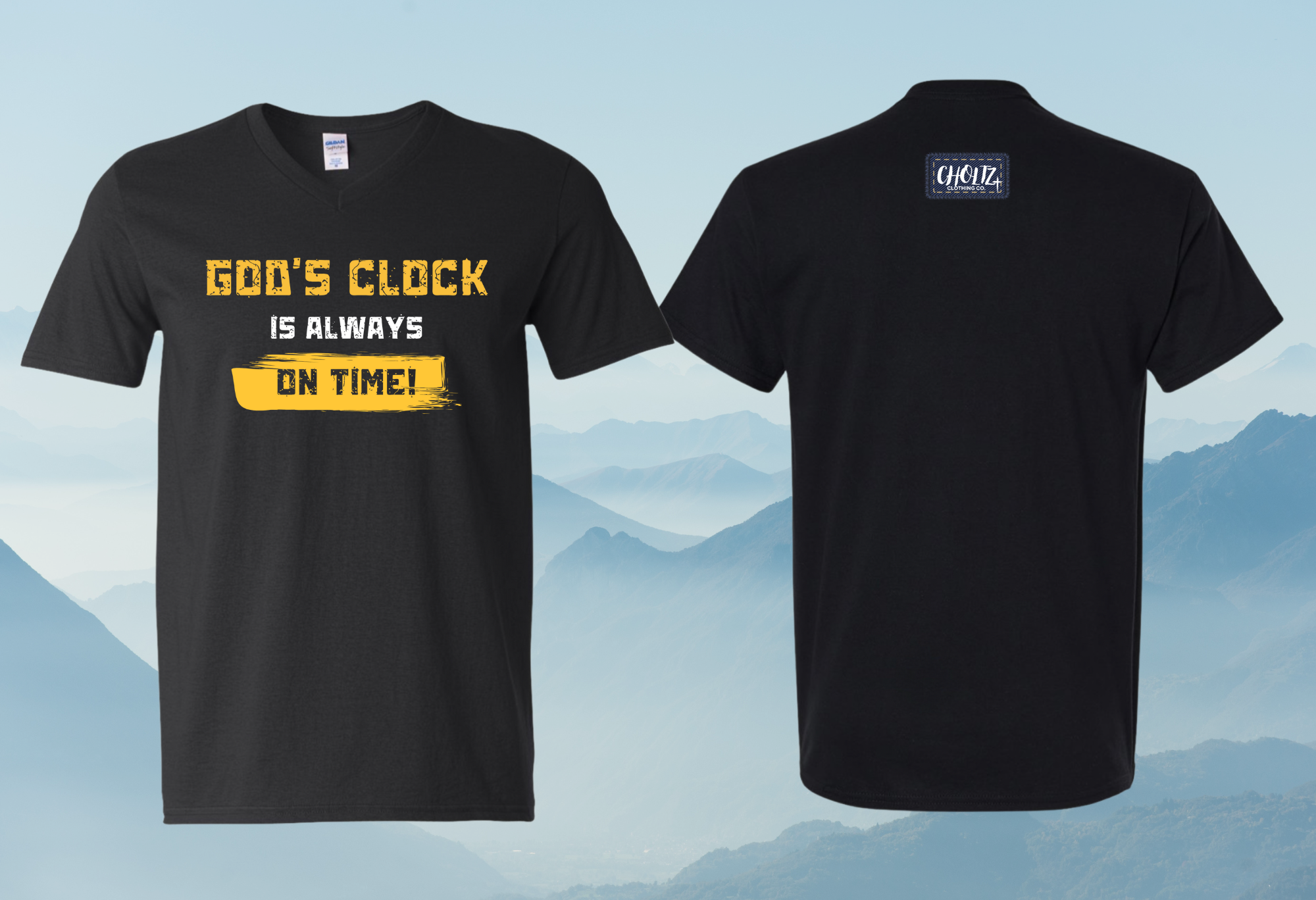 God’s Clock is Always on Time (V-Neck)