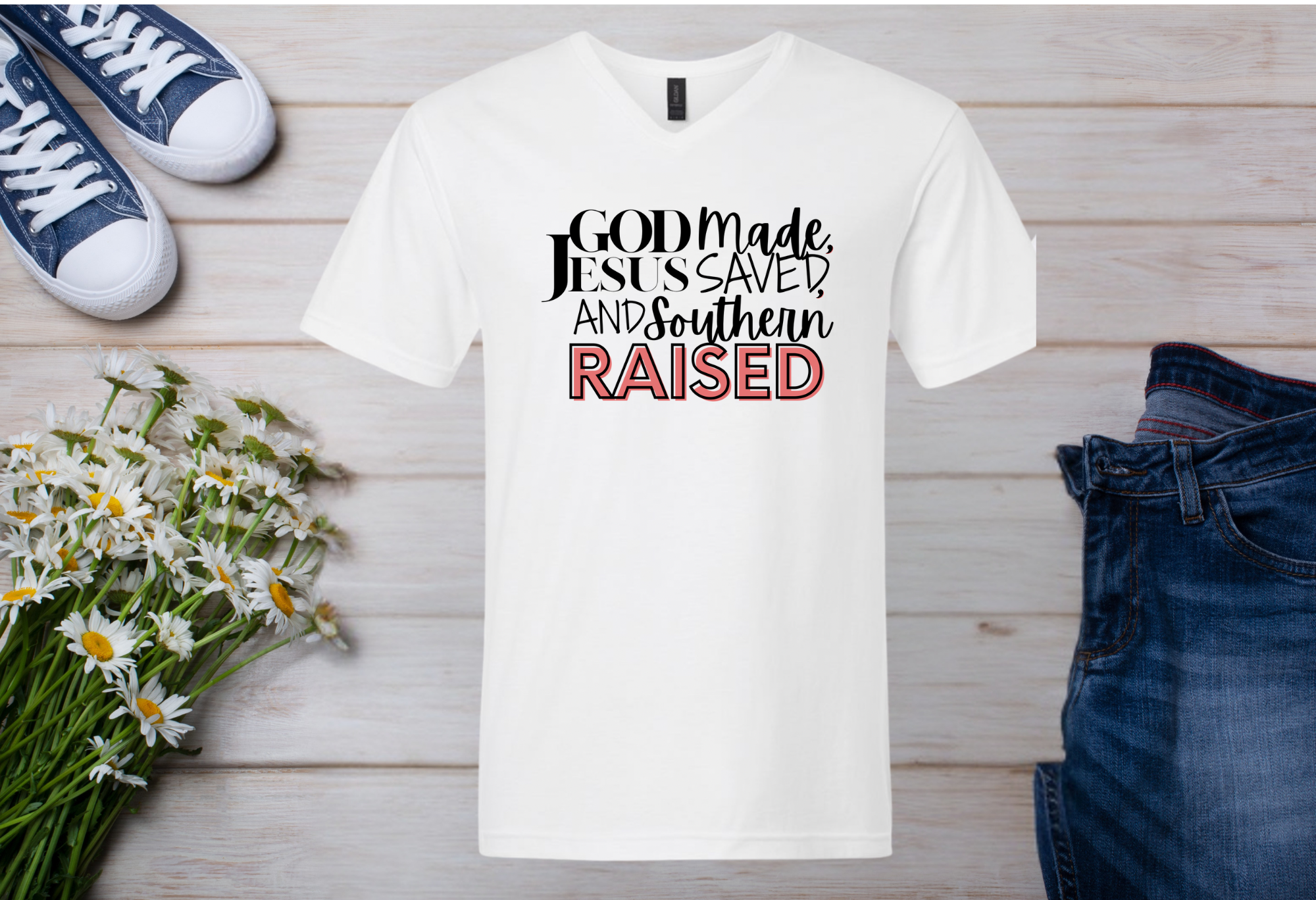 Made Saved Raised (V-Neck)