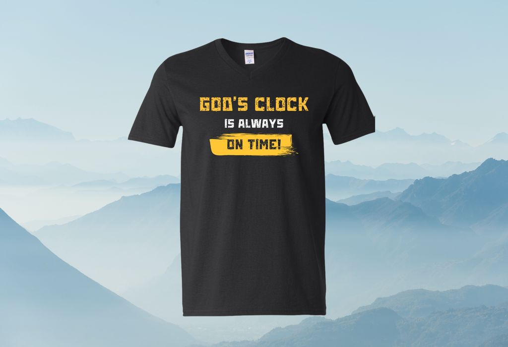 God’s Clock is Always on Time (V-Neck)