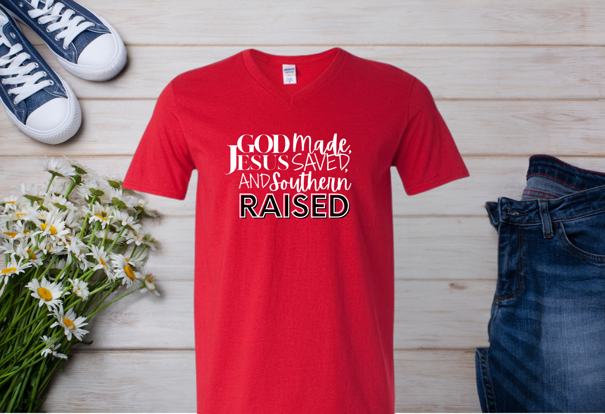 Made Saved Raised (V-Neck)