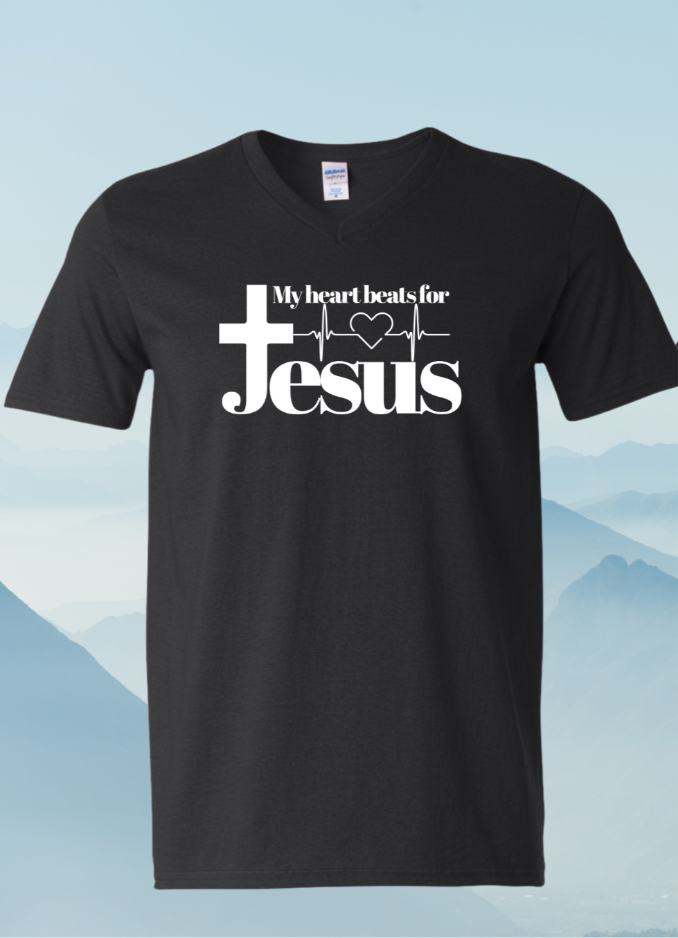 Heart Beats for Jesus (V-Neck)