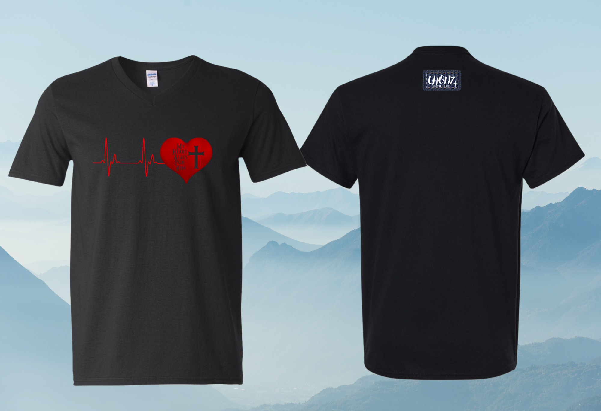 Heartbeats for Him (V-Neck)